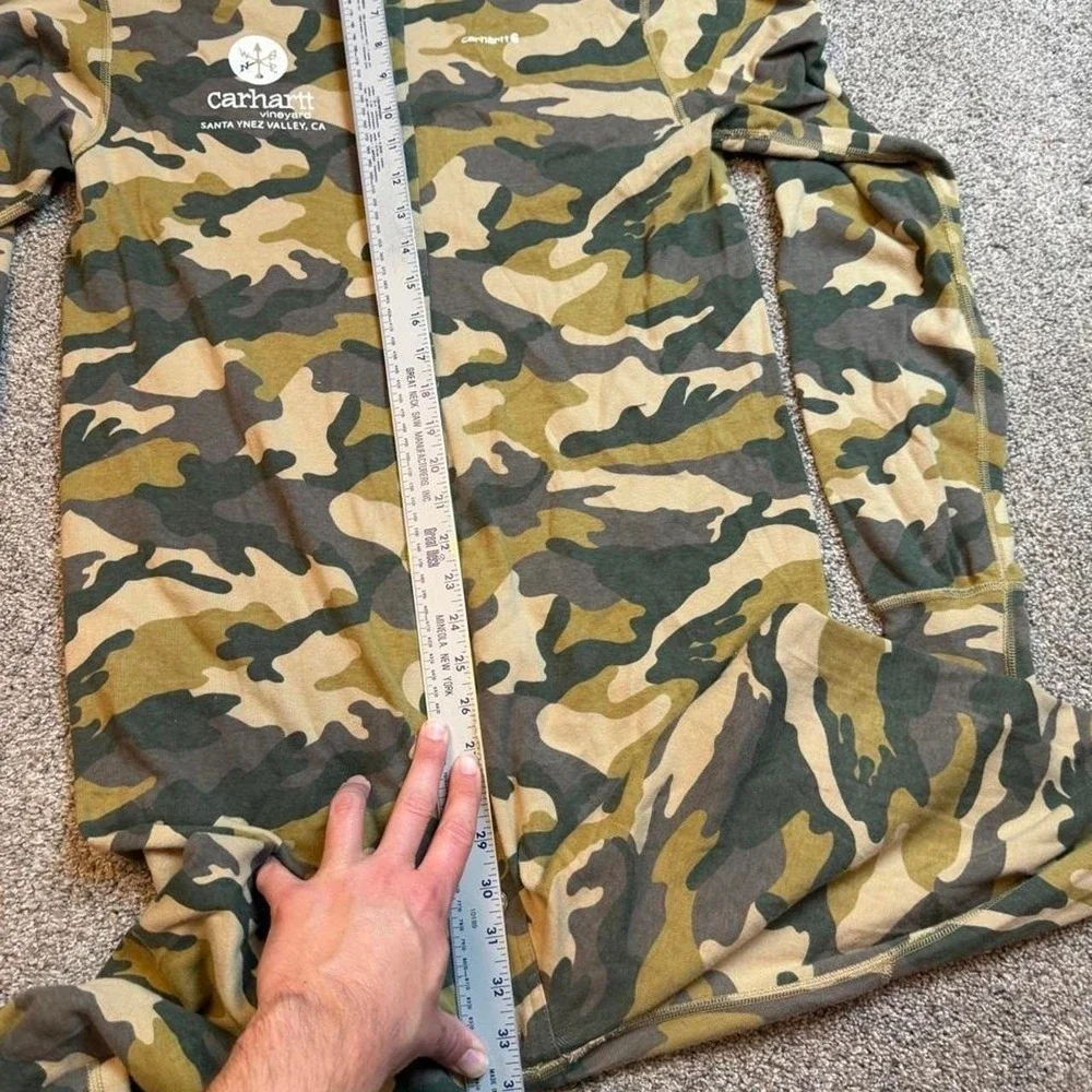 Carhartt Men's One Piece Long John's Union Suit Rugged Camo base layer Size XL